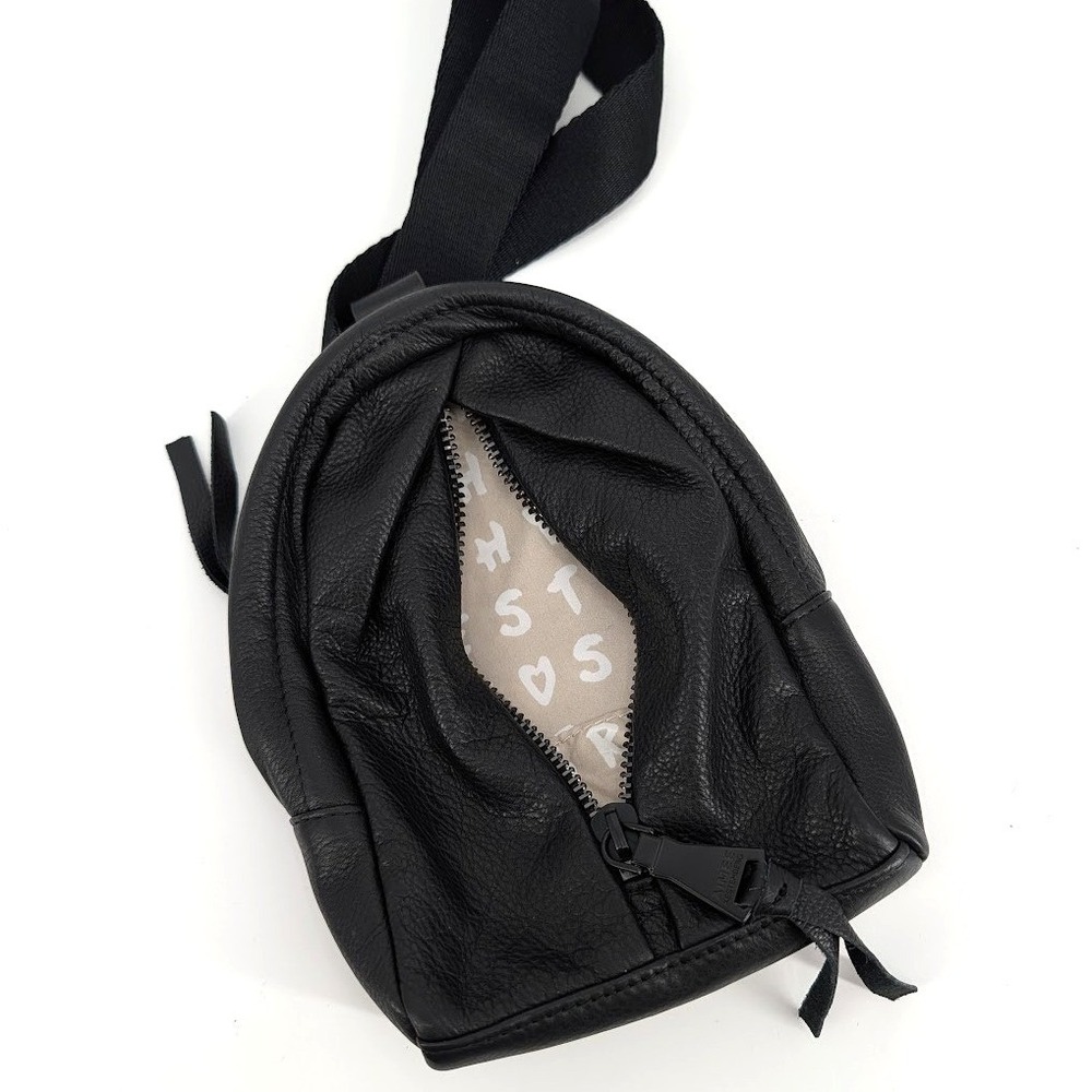 Aimee Kestenberg Tamitha Black Leather Crossbody Bag Matte Black Hardware NWOT - Picture 6 of 9